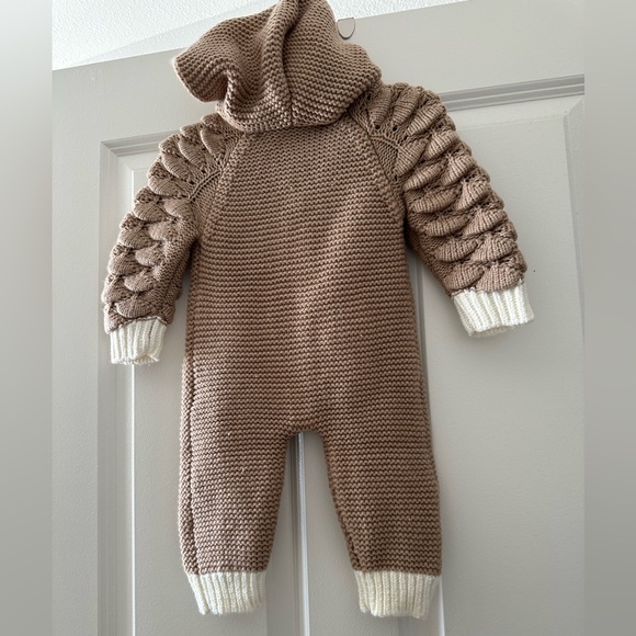 Neutral sweater romper jumpsuit newborn one piece onesie - Picture 3 of 6